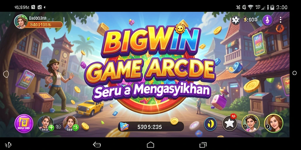 Screenshot utama BIGWIN dengan tampilan gameplay arcade yang seru.