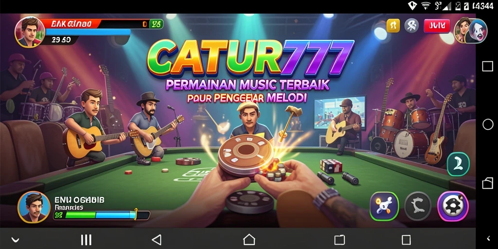 Screenshot Catur777 menampilkan gameplay yang seru dan interaktif dengan musik.