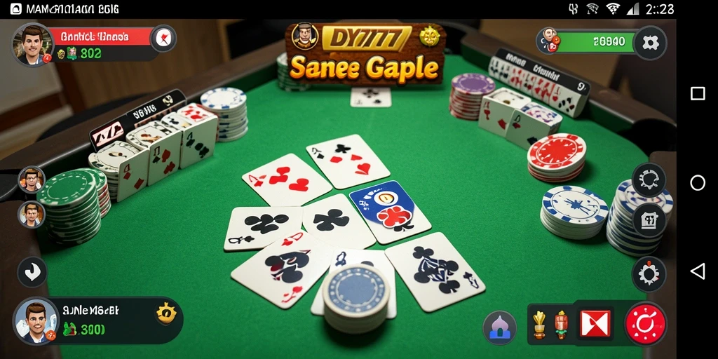 Tampilan gameplay Gaple yang seru dan interaktif di DY777.