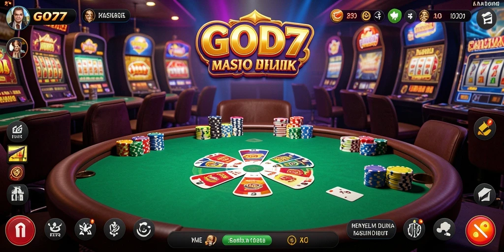 Screenshot utama GOD77 menampilkan gameplay kasino yang mengasyikkan.