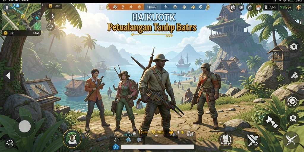 Screenshot gameplay HAIKUOTK yang menampilkan explorasi dunia terbuka.