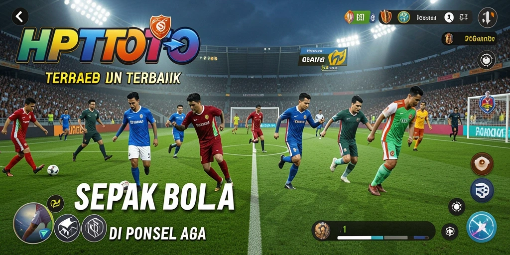 Tampilan gameplay HPTOTO yang menampilkan aksi sepak bola yang mendebarkan.