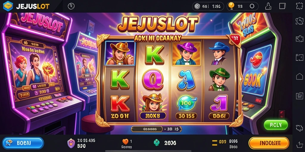 Screenshot permainan JEJUSLOT menampilkan aksi mendebarkan dengan grafik menarik.