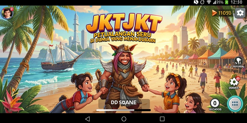 Tampilan gameplay menakjubkan di JKTJKT saat berpetualang.