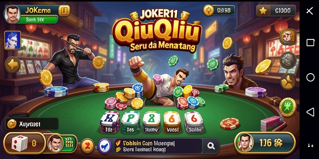 Tampilan gameplay QiuQiu yang seru dan interaktif.