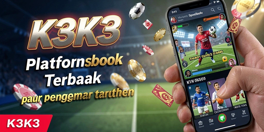 Tangkapan layar K3K3 menampilkan fitur taruhan olahraga yang interaktif.