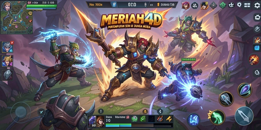 Tangkapan layar gameplay MERIAH4D dengan aksi pertempuran yang mendebarkan.