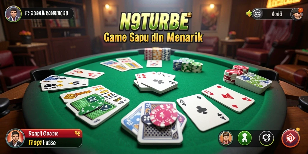 Tampilan gameplay Gaple yang seru dan interaktif di N9TURBO.