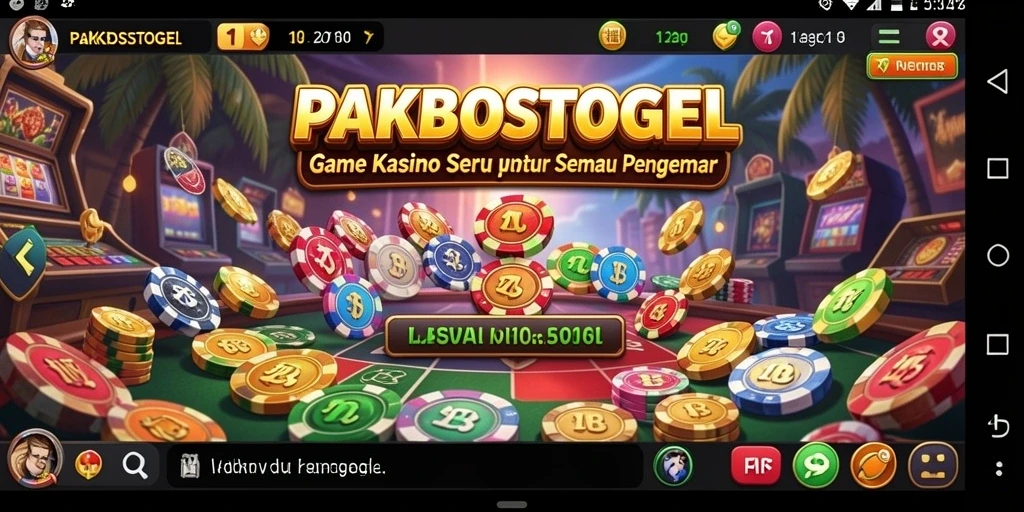 Screenshot dari gameplay seru PAKBOSTOGEL yang menunjukkan aksi Kasino.