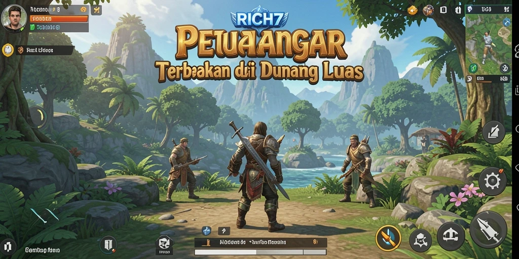 Tampilan gameplay RICH7 yang memukau dalam petualangan Open World.