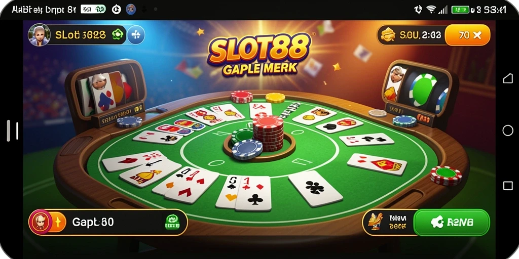 Tampilan gameplay seru dan interaktif dari aplikasi SLOT88.