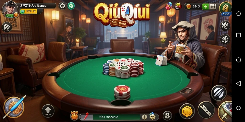 Tampilan gameplay QiuQiu yang menarik dan menghibur.