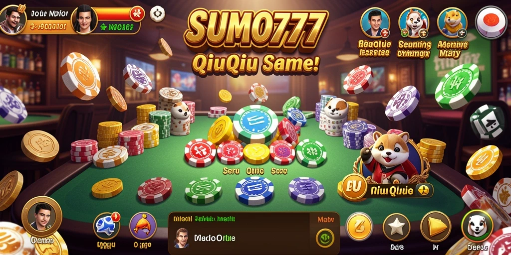 Tangkapan layar gameplay SUMO777 dengan aksi seru QiuQiu.