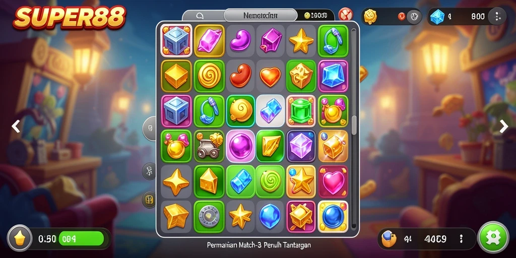 Tampilan gameplay SUPER88 yang penuh warna dan seru.